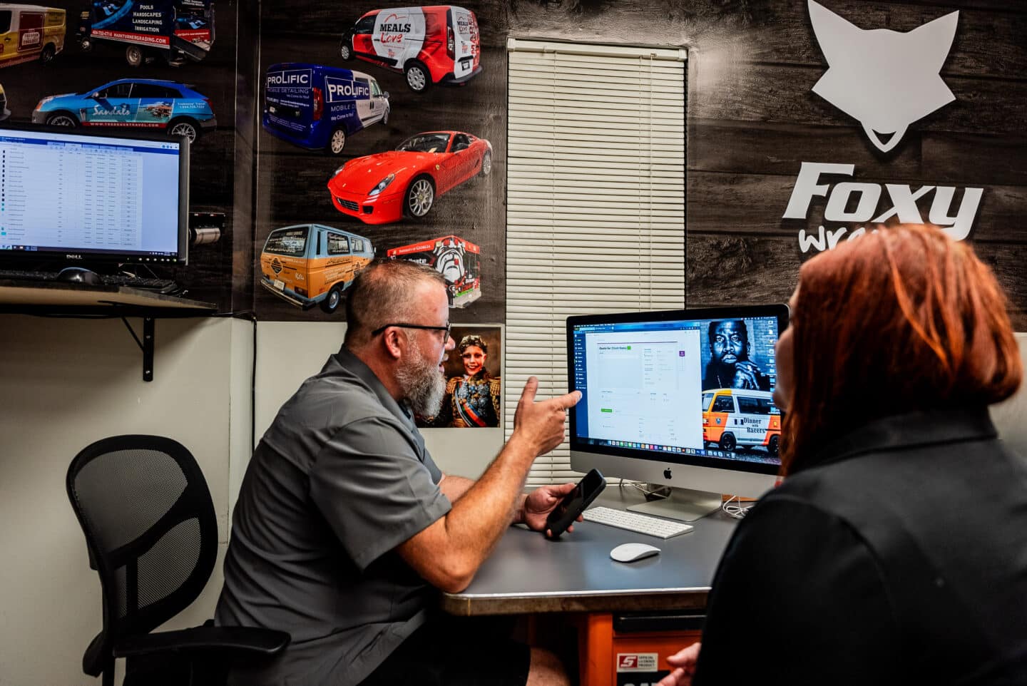 Custom Vehicle Wrap Design Consultation In Progress