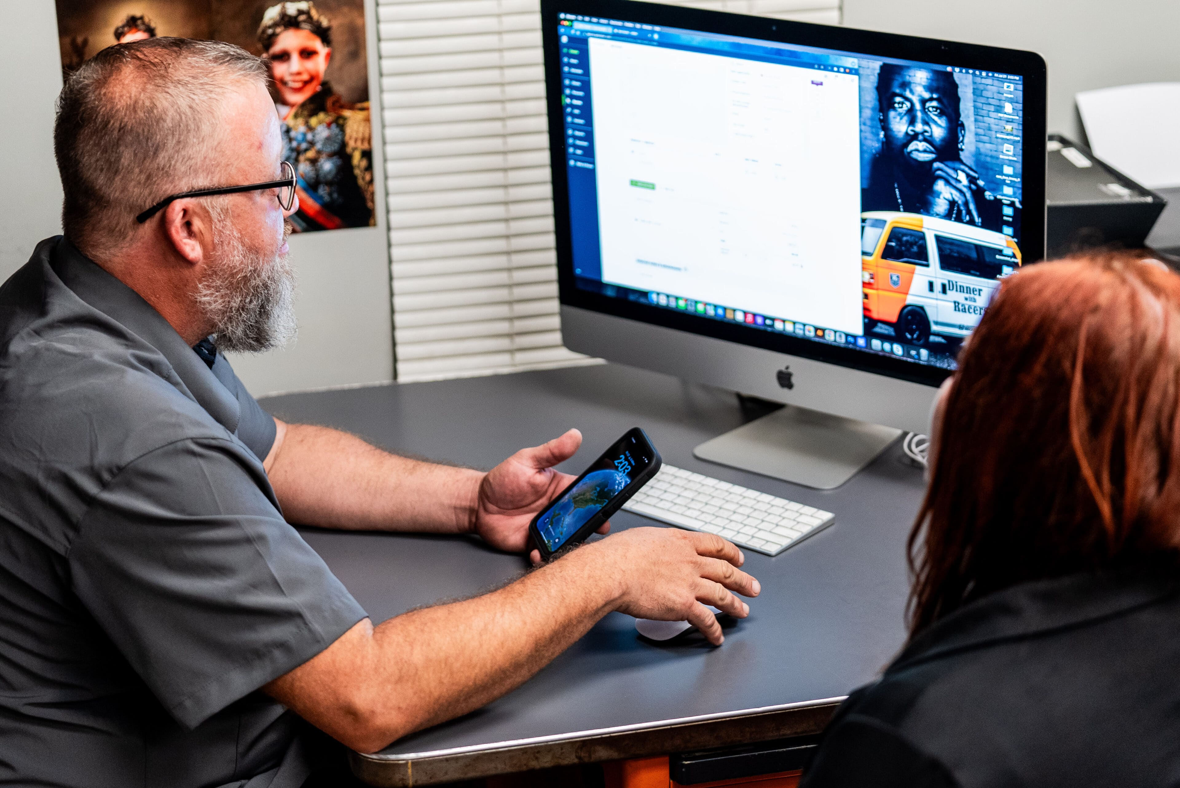 Custom Vehicle Wrap Design Consultation In Progress